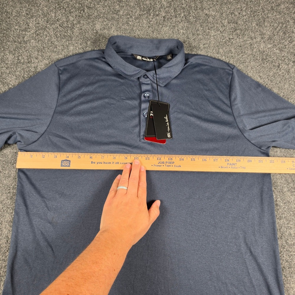 TravisMathew Coto Performance Polo Men L Vintage Indigo Blue TM1MU410 NWT - Picture 4 of 10